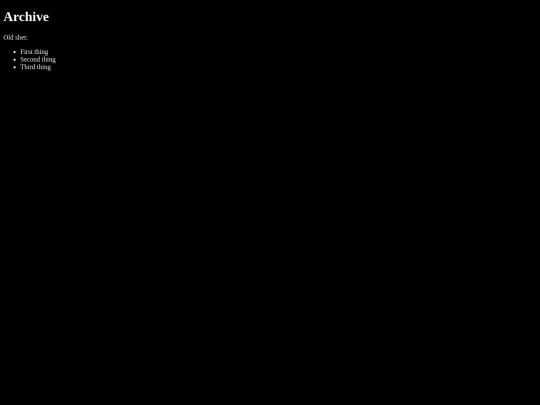 archive screenshot