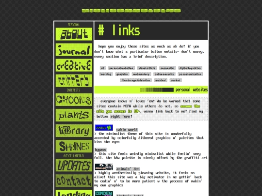 terminal/misc/links screenshot