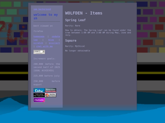 wolfden/items screenshot
