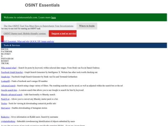 portals/osintessentials screenshot