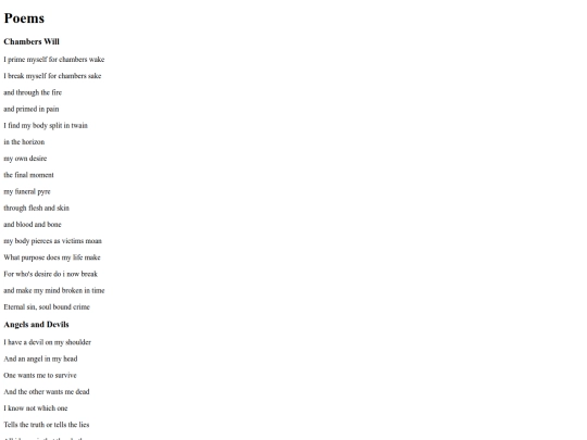 PoemsPage screenshot