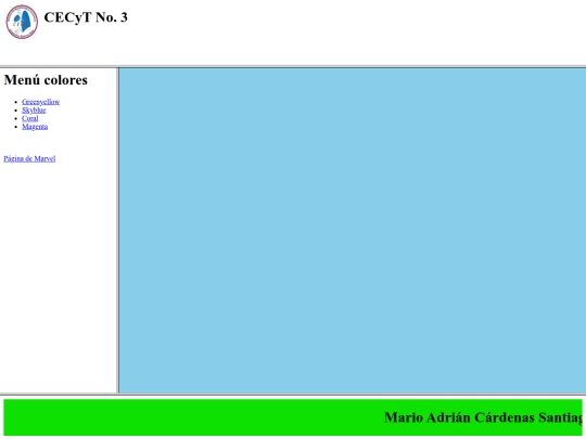 MenuFrame screenshot