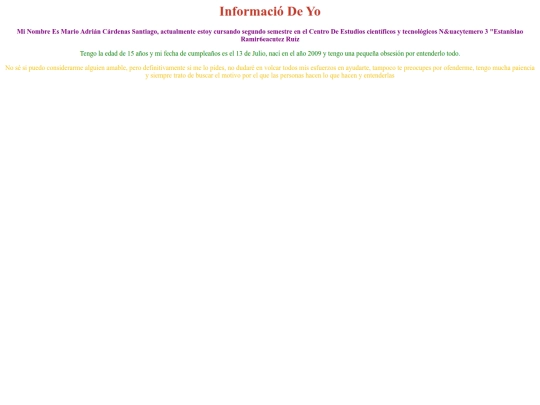 info screenshot