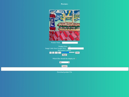 tools/newProduct screenshot