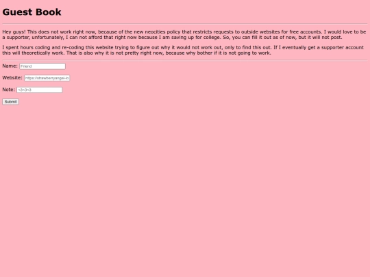 GuestBook screenshot