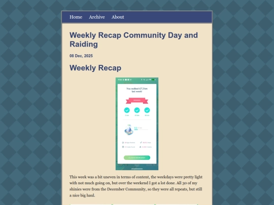 posts/2025-12-08-Weekly-Recap-Community-Day-and-Raiding screenshot