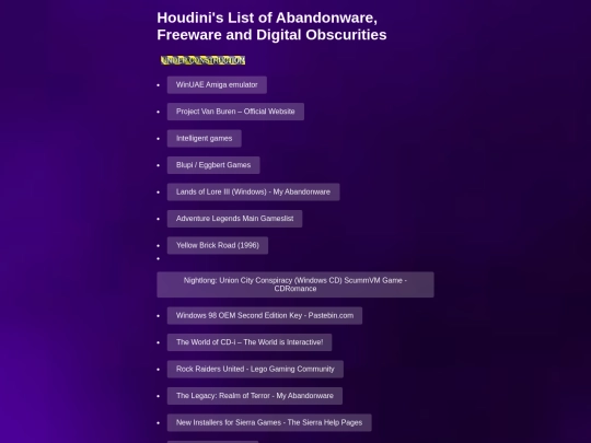 abandonwarelinklist screenshot