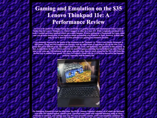 game reviews/thinkpad11e screenshot
