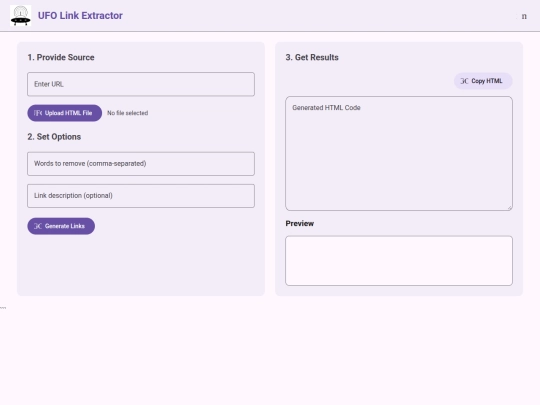 tools/ufolinkextractor screenshot