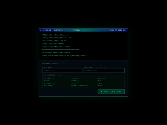 Neoms~Database/HTML/intake screenshot