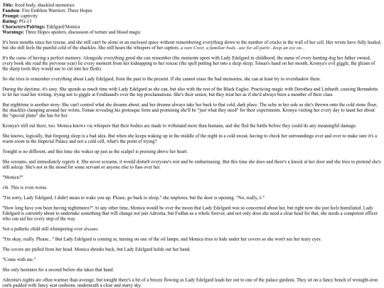 Fanfics/Monigard/freedbodyshackledmemories screenshot