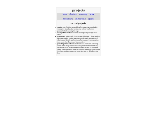 projects screenshot