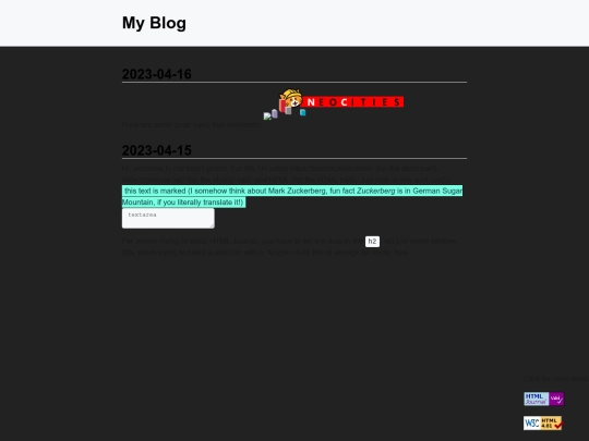 blog screenshot