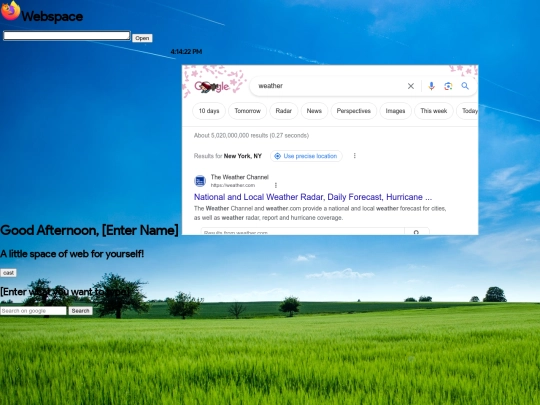webspace screenshot