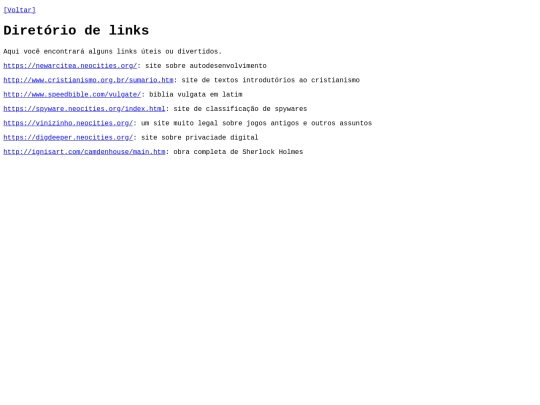 links screenshot