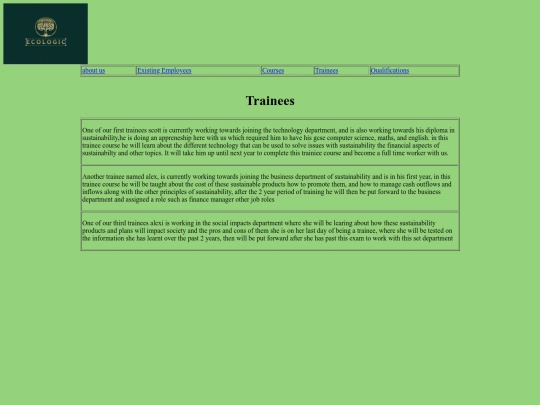 trainee screenshot