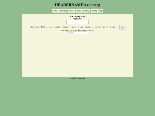 keepingcardsN-Z screenshot