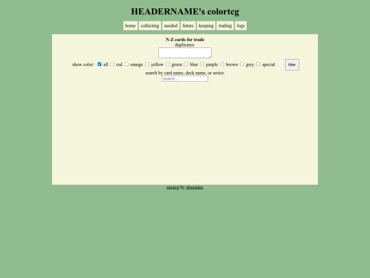 tradingcardsN-Z screenshot
