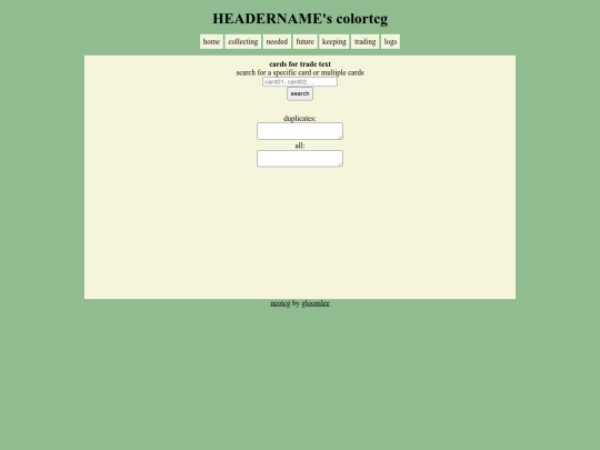 tradingcardstext screenshot