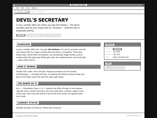 projects/details/devils-secretary screenshot