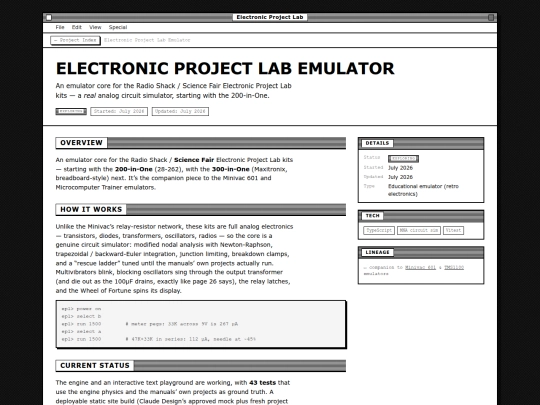 projects/details/electronic-project-lab screenshot