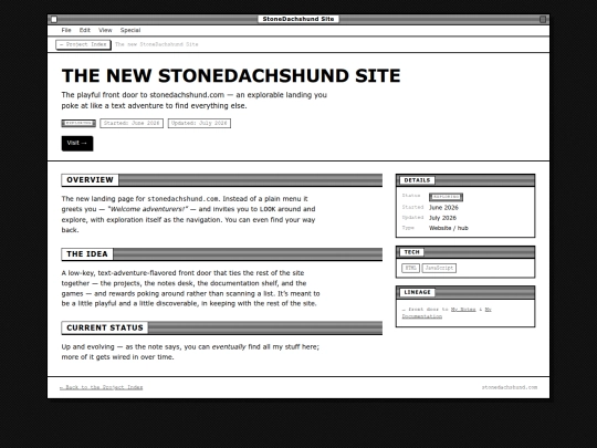 projects/details/stonedachshund-site screenshot