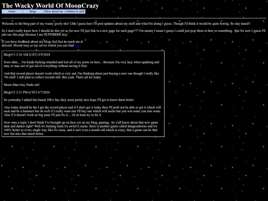 TheWackyWorldofMoonCrazy/blogs screenshot