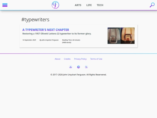 tags/typewriters/page/1 screenshot