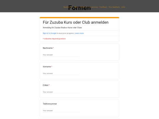 forms screenshot