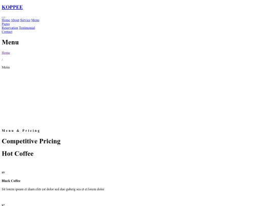 pagweb/menu screenshot