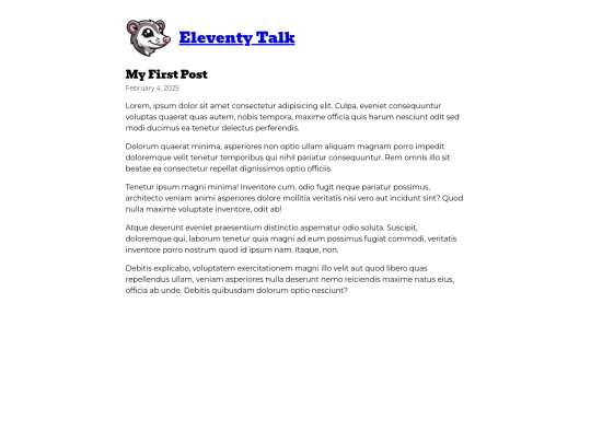 blog/first-post screenshot