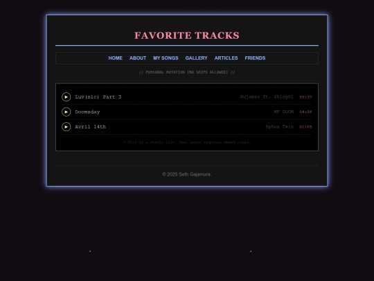 favorites-music screenshot