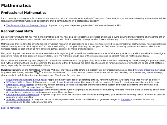 Math/mathematics screenshot