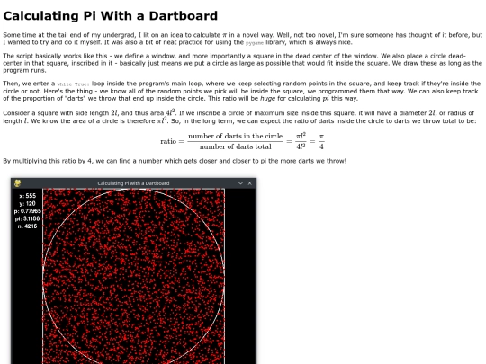 Math/pi_dartboard screenshot