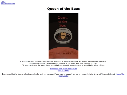 books/books/queenofthebees screenshot