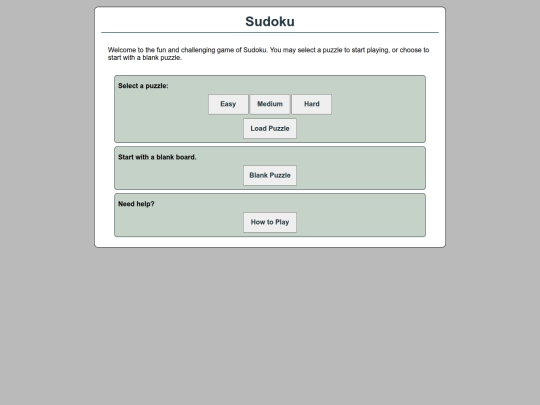 sudoku screenshot