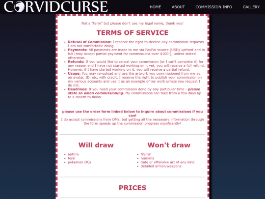 info screenshot