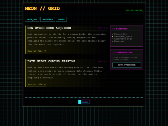 index screenshot
