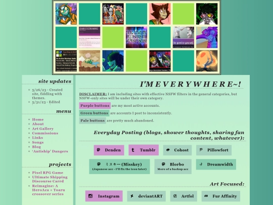 links screenshot