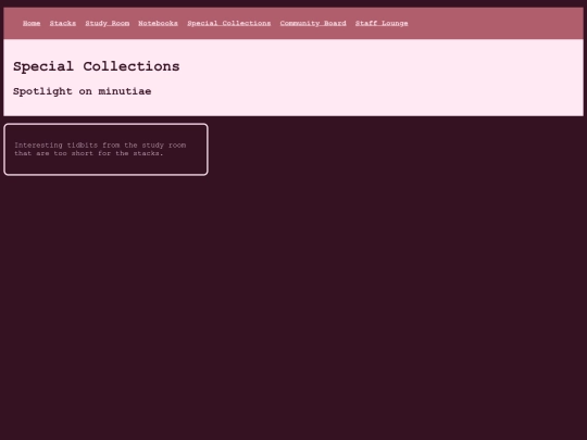 special-collections screenshot