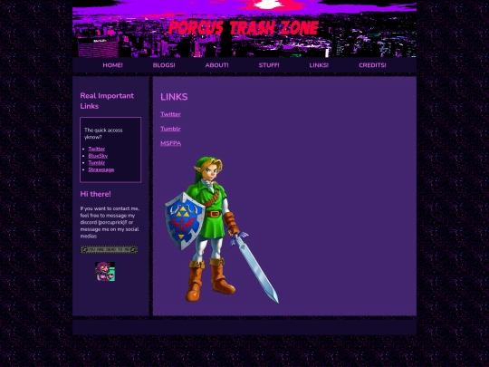 links screenshot