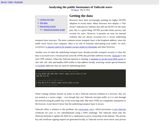 hostnames screenshot