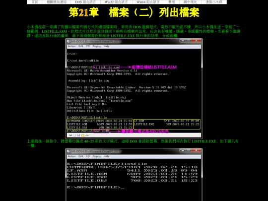 new/dos_asm/ch21 screenshot
