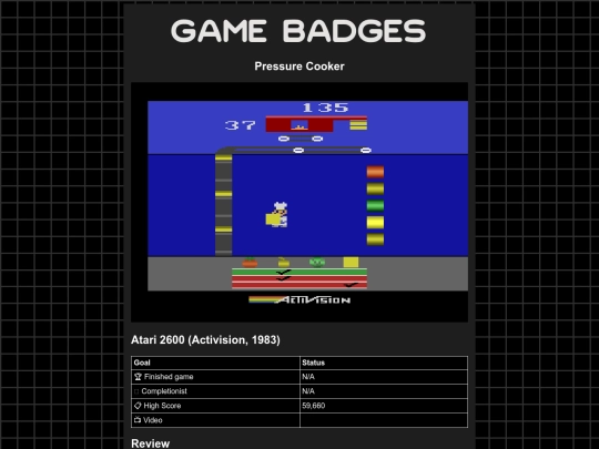 gamebadges/pressurecooker screenshot