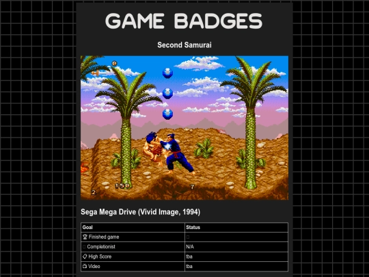 gamebadges/secondsamurai screenshot