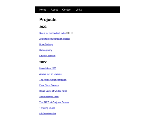 projects screenshot