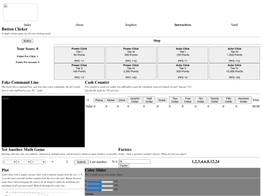interactives screenshot