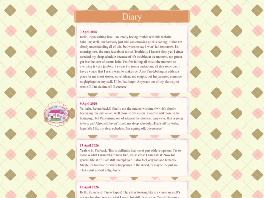 Diary screenshot