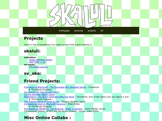 projects screenshot