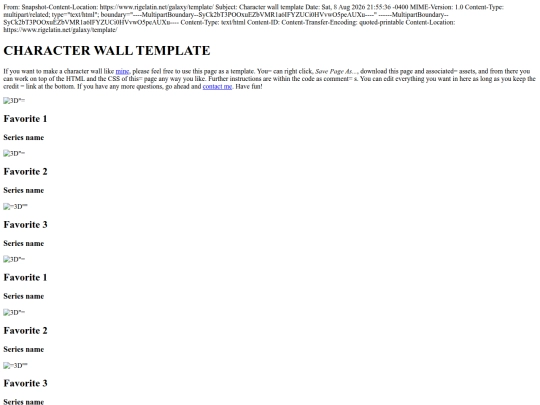 Character wall template screenshot